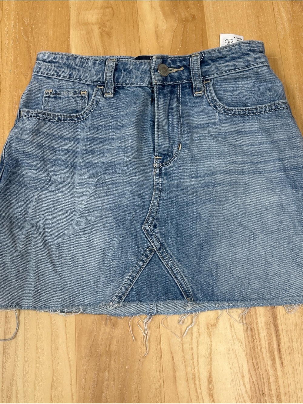 Hollister Light Blue Denim Mini Skirt